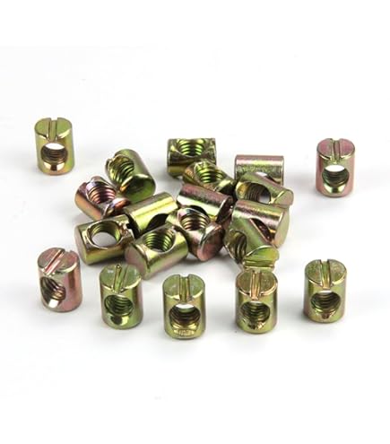 Uxcell M6x70mm Furniture Bolt Nut Set - 5 Sets With Barrel Nuts For Beds & Furniture