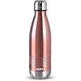 Milton Insulated Water Bottle 500 ml, (17 oz) Stainless Steel Double Walled Vacuum for 24 Hours Hot and Cold, Leakproof, BPA Free, Thermosteel Duo-DLX 500 Rose Gold
