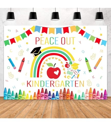 First Day Of Kindergarten Decorations 2025 Preschool Graduation Backdrop Preschool Graduation Decorations Banner Graduate Next Stop Kindergarten Background Kids Children Party Supplies Grad Backdrops For Photography