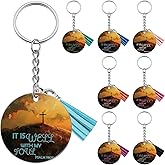 8Pcs Christian Keychains Religious Bible Verse Keychains Bulk Christian Religious Gifts for Women Friend Girls Teens Spiritual Gifts for Women Faith Inspirational Keychain Christmas Birthday Present