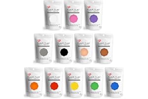 BOHS 12-Colors Foam Modeling Clay- for Cosplay,School Projects,Baby Hand Print,Slime - Squishy, Air Dry, Soft - Gifts for Adult and Kids - 12 pcs,2.65 lbs,Ages 3 & Up