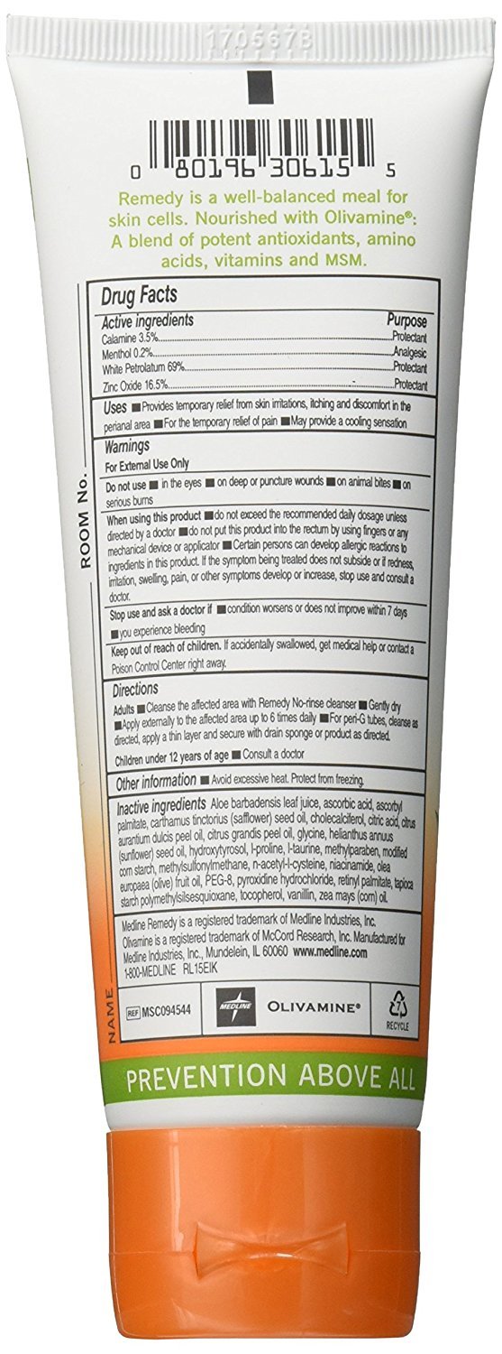 Medline Remedy Olivamine 4 Ounce Calazime Skin Protectant Paste Cream, used with dry chapped skin from diaper rash, incontinence, dermatitis, psoriasis, burns, bites, or rash (Pack of 3) : Beauty