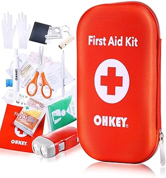 Amazon Ohkey ファーストエイド キット 救急セット ポイズンリムーバー 登山 アウトドア 防災 救急箱 Ohkey 応急処置 救急箱