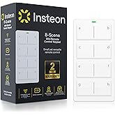 Insteon Mini Remote, 8-Scene Wireless Keypad, No Wiring Needed - 2342-222 | Controls On/Off &amp; Dimming, Rechargeable Battery, No Wiring or Installation Required, Hub Required for Amazon Alexa &amp; Google