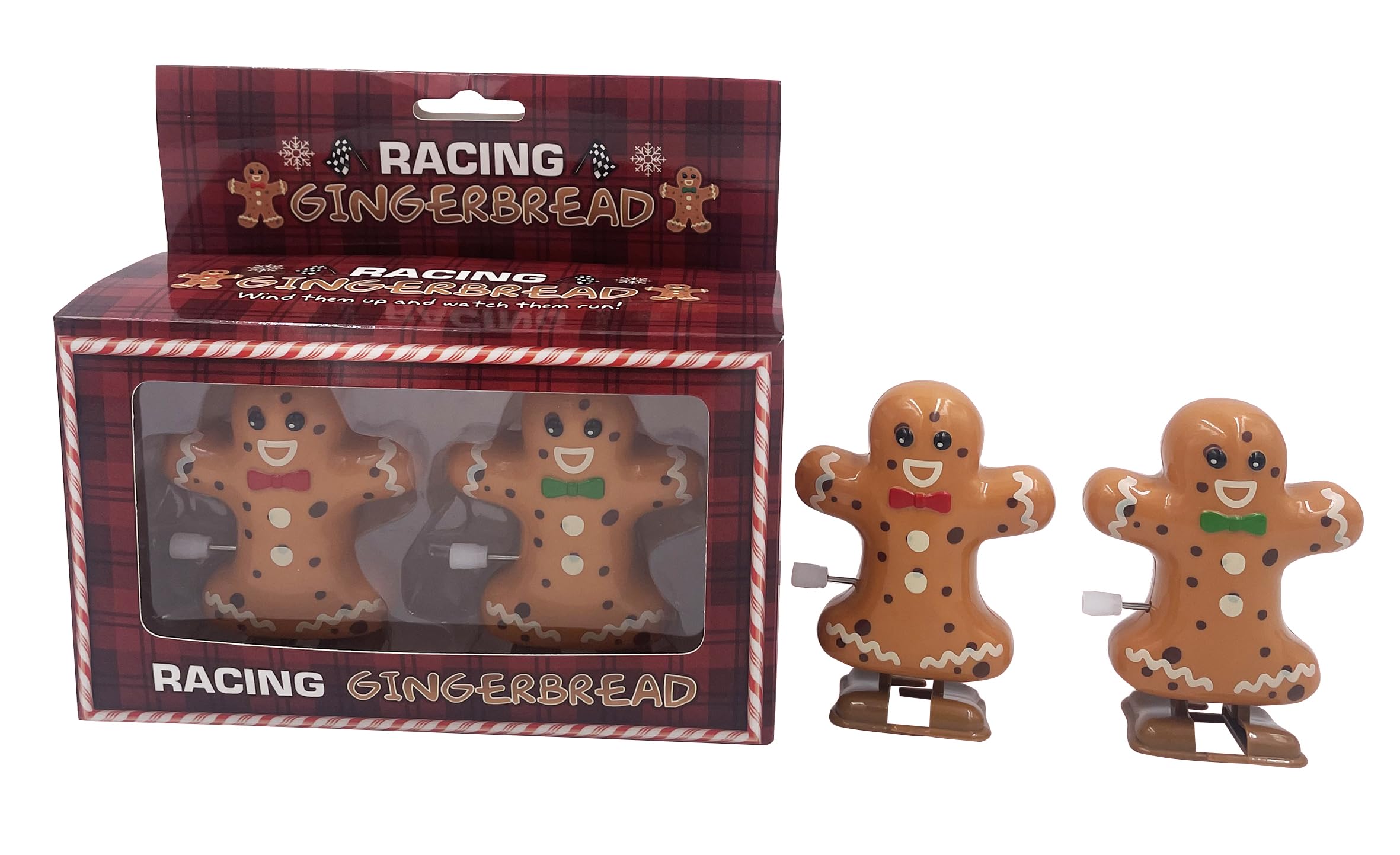 Diabolical DP1282 Racing Gingerbread Men - Secret Santa Gifts for Him, Xmas Gifts for Women, Funny Stocking Fillers, Wind Up Toys for Kids, Gifts for Work Colleagues, Novelty Gifts for Women