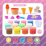 Kilpkonn 12 Pack Butter Slime Kit with Ice Cream Accessories and Mat view 2