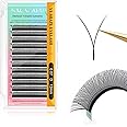 NAGARAKU yy Eyelash Extensions Supplies y lash 0.07mm D curl 12mm Premade Fans 4D Russian Volume Y Shape Faux Mink Matte 12 rows Cluster pre Fanned Wispies Crisscross Eye Lashes