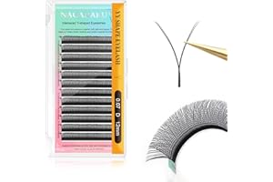NAGARAKU yy Eyelash Extensions Supplies y lash 0.07mm D curl 12mm Premade Fans 4D Russian Volume Y Shape Faux Mink Matte 12 rows Cluster pre Fanned Wispies Crisscross Eye Lashes