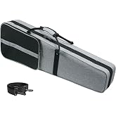 DIGERVY 4/4 Full Size Violin Case, Triangular Lightweight Portable Travel Carrying Bag with Shoulder Straps, Plush Lining, Reinforced Frame, Nylon Waterproof, Ideal for Students &amp; Players, Grey