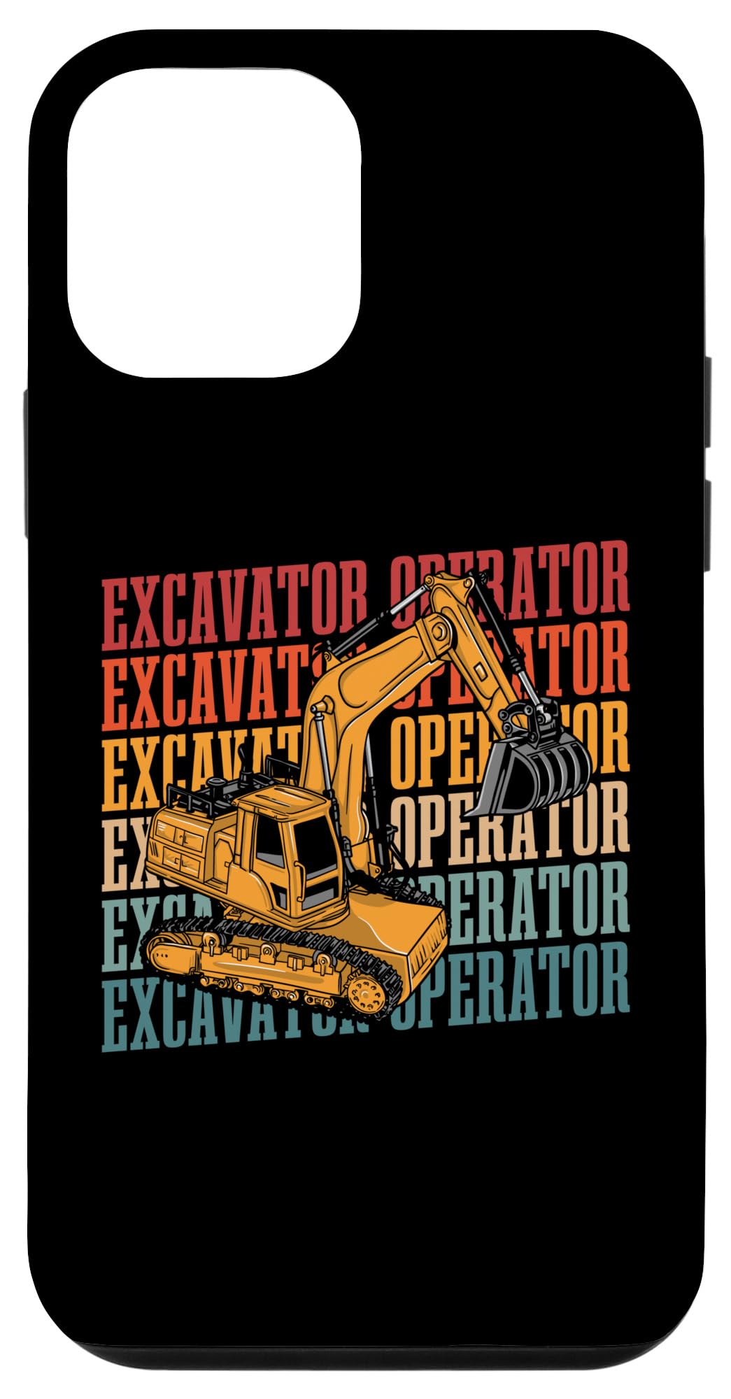 iPhone 12 mini Retro Digger Excavate Heavy - Vintage Excavator Operator Case