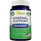 aSquared Nutrition Adrenal Support & Cortisol Manager Supplement (120 Capsules)-Adrenal Health w/Vitamin C Complex Pills to Support Fatigue & Stress Relief-Ashwagandha, L-Tyrosine, Rhodiola & Ginseng