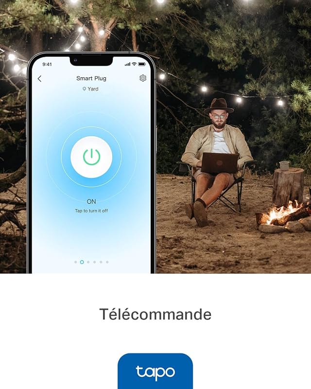Prise Connectée Extérieure Alexa WiFi, Matter HomeKit 16A IP54 P410M