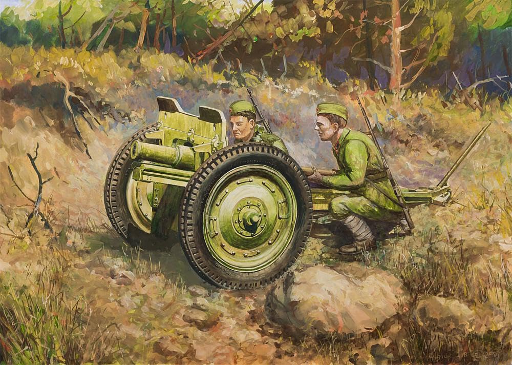 Zvezda - Z6145 - Model Kit - Soviet Canon - 76 mm