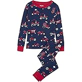 Hatley boys Organic Cotton Long Sleeve Printed Pajama Set