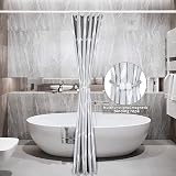 Miorkly Grey Shower Curtain 180x200 cm Mould-Proof Waterproof 12 Hooks view 5