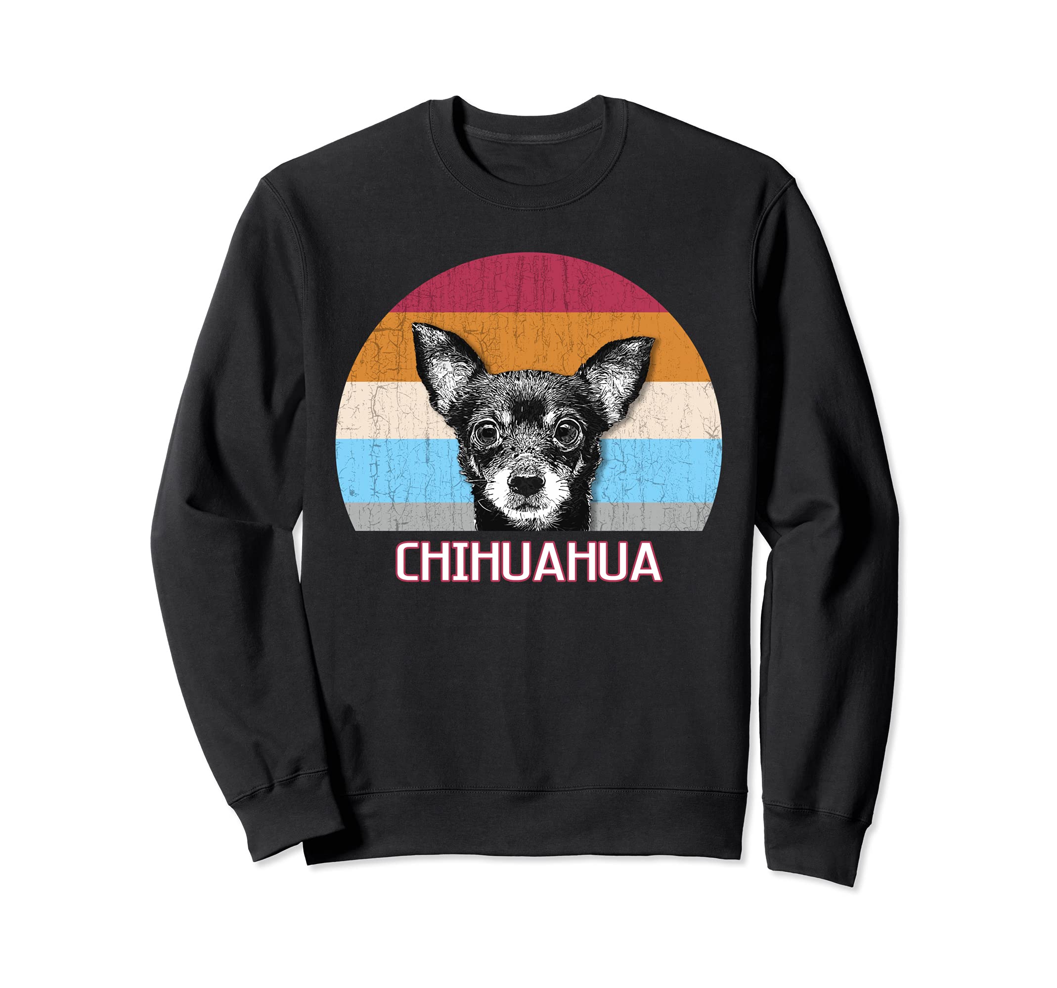 Chihuahua Dog Lover Owner Retro Vintage Distressed dog Sweatshirt