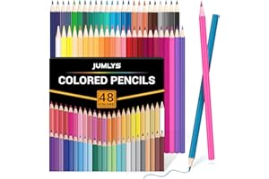 Jumlys 48 Pack Colored Pencils Set, Pre-sharpened Coloring Pencils for Kids Beginners, Colored Pencils for Adult Coloring Books, Ideal Art Supplies for Sketching, Coloring & Painting