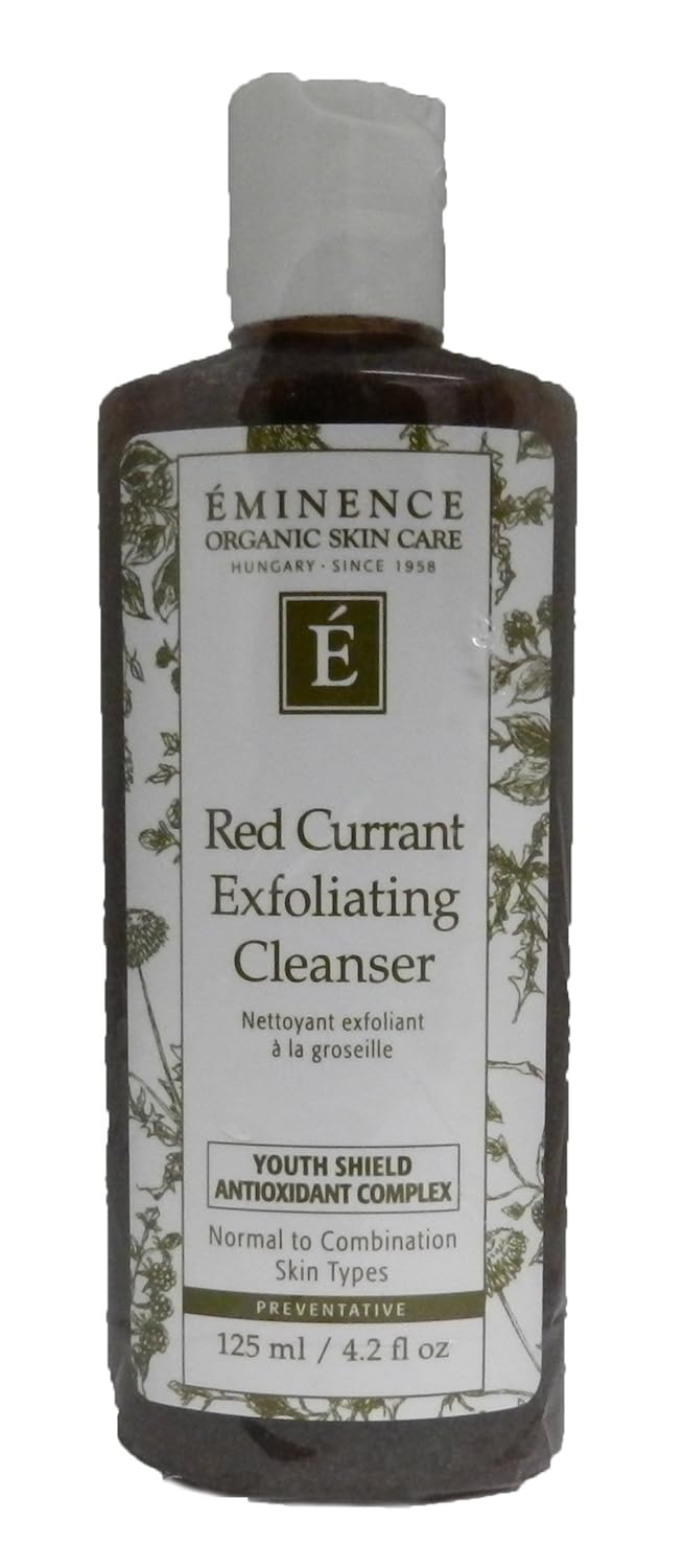Eminence Organic Skincare Red currant exfoliating cleanser 4.2 oz, 4.2 Ounce