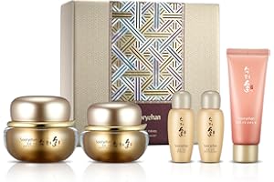 Sooryehan Boyun Luxury Korean Skin Care Gift Set (5.24 fl oz) - Red Ginseng Toner, Emulsion, Cleansing Foam & Moisturizer Cream by LG Beauty