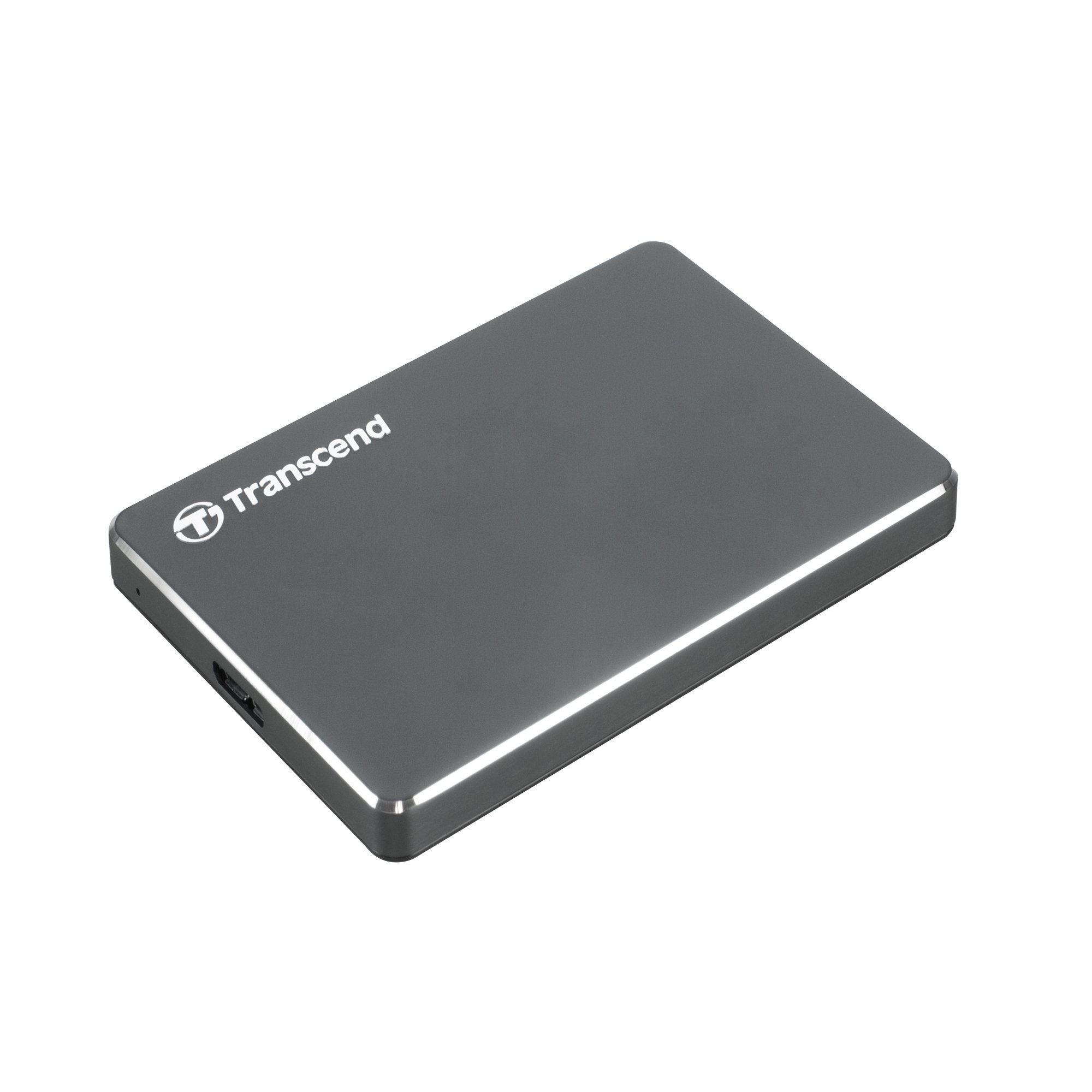 Transcend StoreJet 25C3N 1TB Portable Hard Drive, USB 3.1 Gen 1 (5Gbps), Ultra-Slim Aluminum Casing -TS1TSJ25C3N