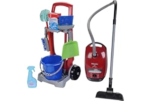 Theo Klein - Cleaning Trolley with Miele Vacuum Cleaner Premium Toys for Kids Ages 3 Years & Up