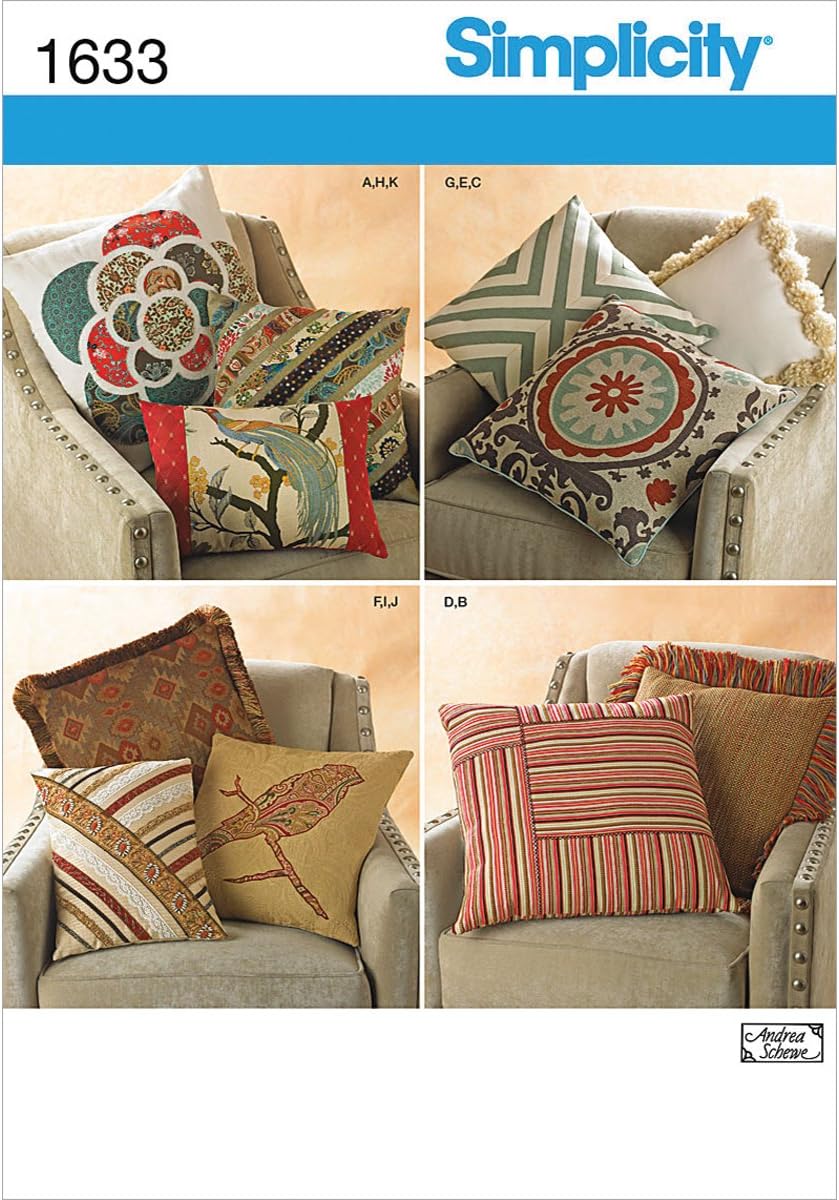 Amazon Com Simplicity Creative Patterns 1633 Decorative Pillows