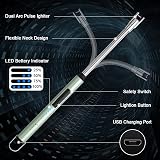 SUPRUS Candle Lighter USB Rechargeable Arc Lighter 360° Neck Stainless Steel view 2