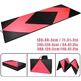 Colchoneta Plegable Para Gimnasia Infantil Verde - 185x78 Cm, Antideslizante Y Fácil De Guardar