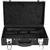 Clarinet Case Faux Leather Clarinet Case Hard Shell Shockproof Storage Box for Bb Clarinets Players Musical Instrument Accessories with Fluffy Cotton Lining (Upgrade Faux Leather)