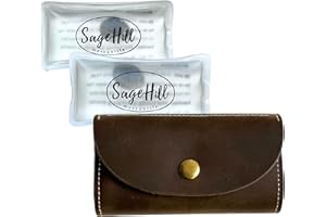 Sage Hill Mercantile Horse Bit Warmer | Leather Construction and Reusable Heating Elements | Cold Weather Comfort for Bridlin