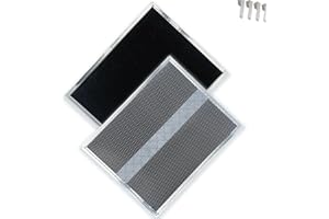 YUEERIO S99010308 Carbon Replacement Filter compatible with Broan QS WS BPSF30 GE: WB02X10707 NON-Ducted Range Hood Charcoal Filters 10.8" X 13.3" (2-Pack)