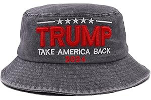 XYWLWOER Trump 2024 Bucket Hats for Men Women,Donald Trump MAGA hat Make America Great Again Hat 3D Embroidery MAGA Baseball Caps