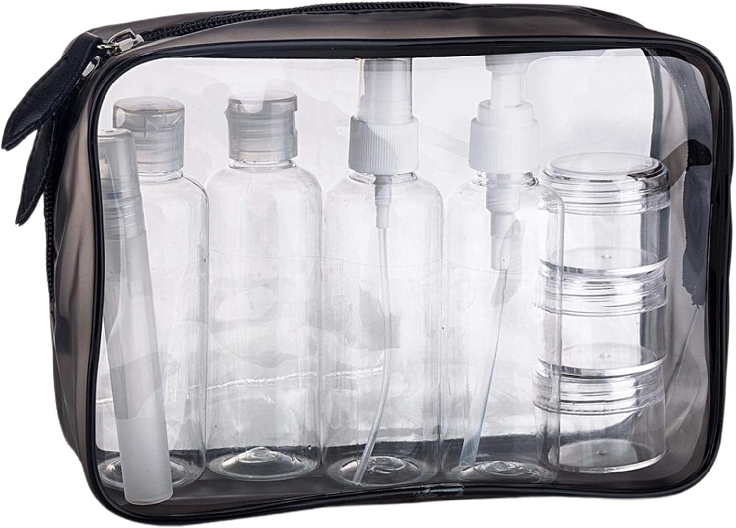 MOCOCITO Toiletry Bag Women & Men, Black Toiletry Bag Set +1 Flight Liquid Bag, S