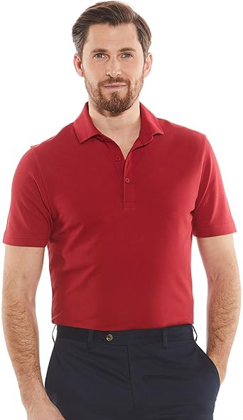 red slim fit polo shirt