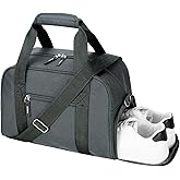 SeaRock 14 inch Small Gym Bag for Men & Women, Mini Duffle Bag with Shoe Compartment, Carry On Duffel Bag for Travel Sports, Dark Grey