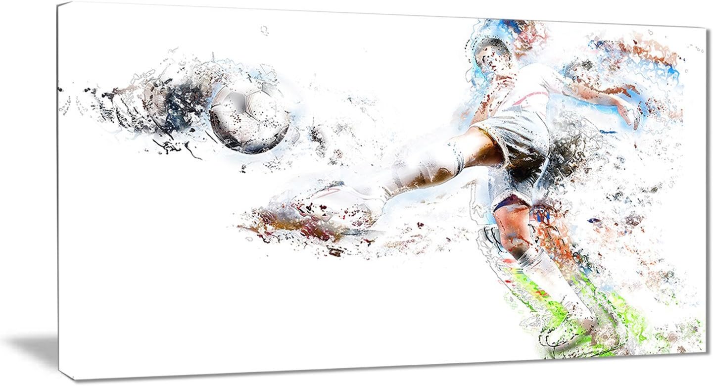Amazon Com Digital Art Pt2568 32 16 Soccer Defense Sport Canvas Art Print Large Posters Prints