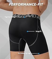 DAVID ARCHY Mens Underwear Mesh Quick Dry Boxer