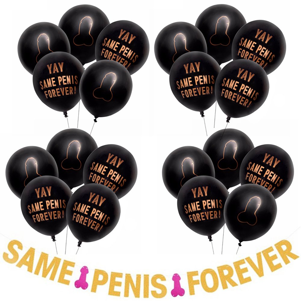 Hen Party Balloons Rude Funny Balloons Banner Gold Glitter Letters Bunting Garland Accessories Bachelorette Hen Night Party Decorations Supplies, 21 Pcs