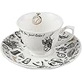 V&A Alice in Wonderland Espresso Cup and Saucer, 100 ml (4 fl oz)