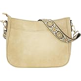 CIVECHOL Crossbody Bag for Women Bohemian Vintage Stylish Purse Vegan Leather Shoulder Bag with Adjustable Wide Strap