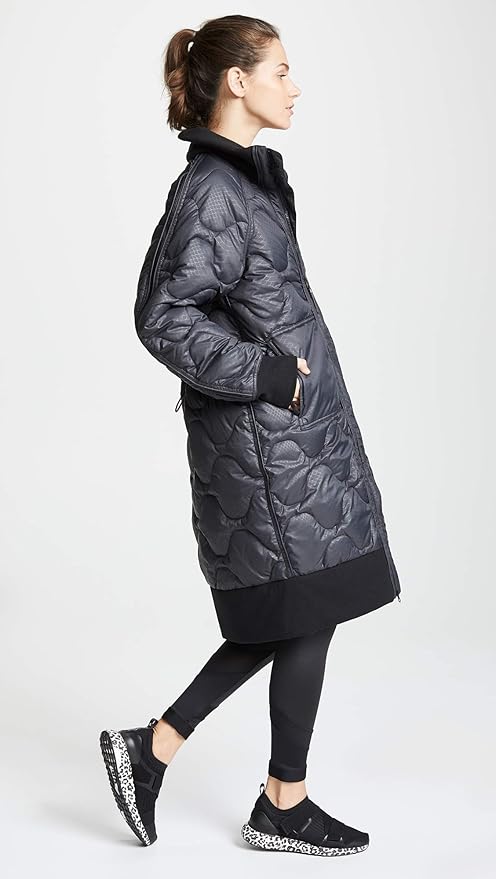 adidas by stella mccartney athletic long padded jacket