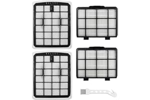 LICHELETE 4 Pack Filters Replacement Parts for EUREKA NEN180 / NEN186BL Bagless Canister Vacuum Cleaner Accessories Include 2 Dust Cup Filters Element & 2 Filters