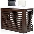 Airdeko Premium Mini Split AC Air Conditioner Cover for Outside Units - Decorative Metal Mini Split Condenser Cover - Rustproof, All-Season Outdoor Protection with Sleek Design - Secure & Durable (L)