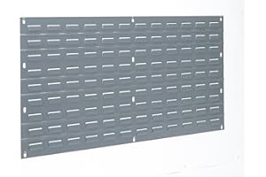 Akro-Mils 30636 Powder Coated Steel Louvered Steel Panel for mounting Akro Bins, 36-Inch x 19-Inch, Grey, 4-Pack