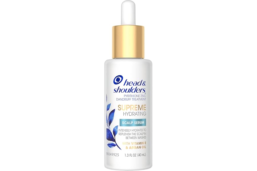 Head & Shoulders Supreme with Argan Oil and Vitamin E, Hydrating Scalp Serum, Fresh, 1.3 Fl Oz