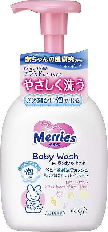 Amazon メリーズ ベビー全身泡ウォッシュ ポンプ 400ml ベビーソープ 通販