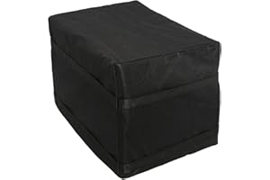 Homend Window Air Conditioner Cover Waterproof Wind-Proof Dust-Proof Black AC Defender for Standard American Window Units (M(