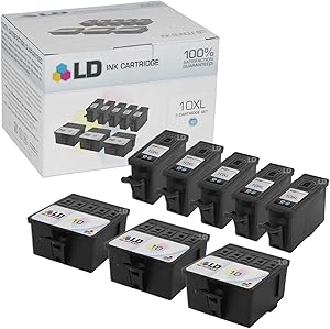 LD Compatible Ink Cartridge Replacement for Kodak 10XL High Yield (5 Black, 3 Color, 8-Pack)