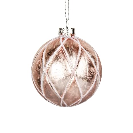 Boule De Noël Marshmallow Rosé Avec Décorations De Noël