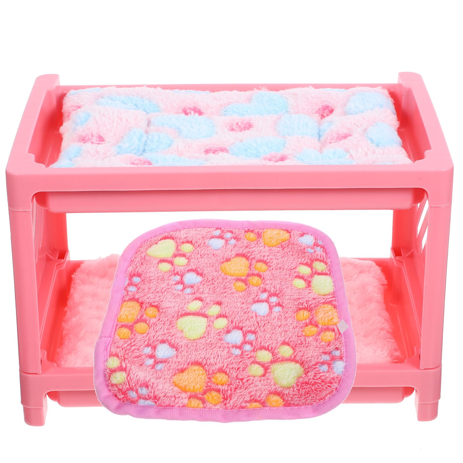 POPETPOP 1 Set guinea pig bunk bed Multifunction Hamster House bed pet Ferrets rabbit guinea pig nest wear-resistant bunny double-layer hamster Small animals pet house detachable